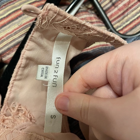 Fun 2 Fun Drellie Blush Lace Halter Stitch Fix - Picture 6 of 6